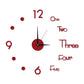 3D Wall Frameless Clock - Red / 16 inch - toys