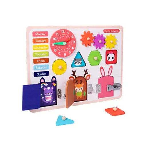 Children Busy Board for Young Researchers - Clock Gear -