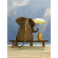 Elephant & Dog - paintings drawings by numbers - 9922771 /