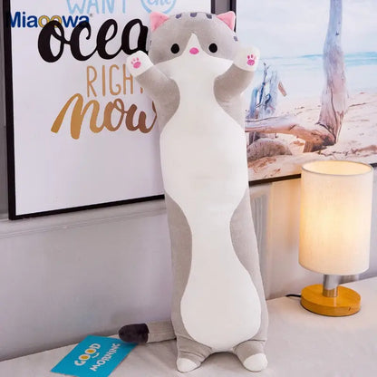 Soft plush cat - 70cm / grey - Toys & Games