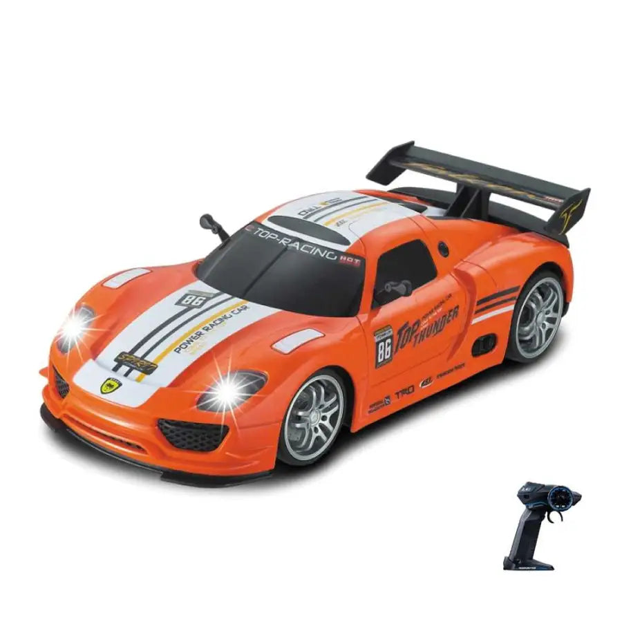 1/12 Big super fast police RC car - Orange - toys