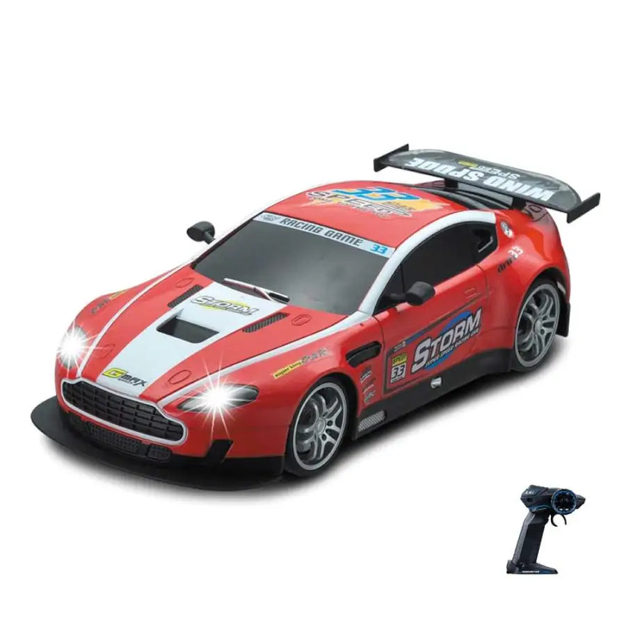 1/12 Big super fast police RC car - Red - toys