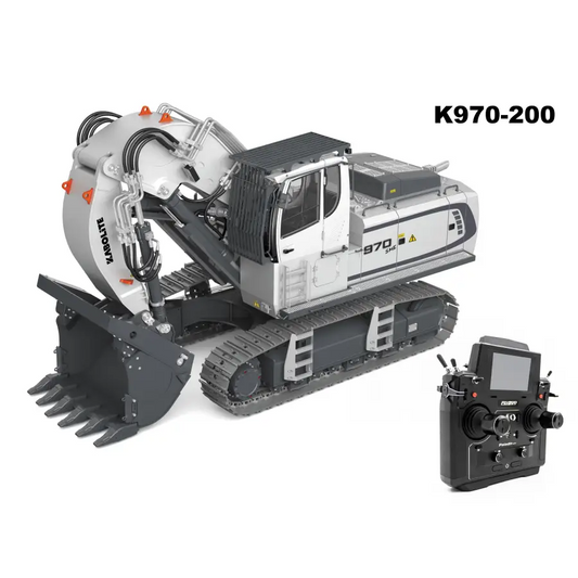 1/14 New hydraulic RC Excavator K970-200 - White - toys