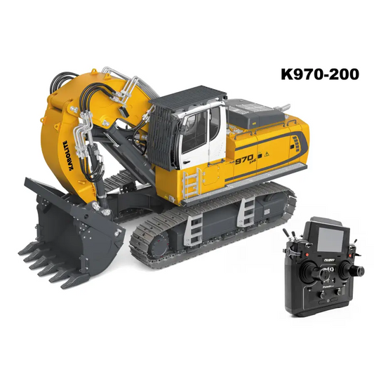 1/14 New hydraulic RC Excavator K970-200 - Yellow - toys