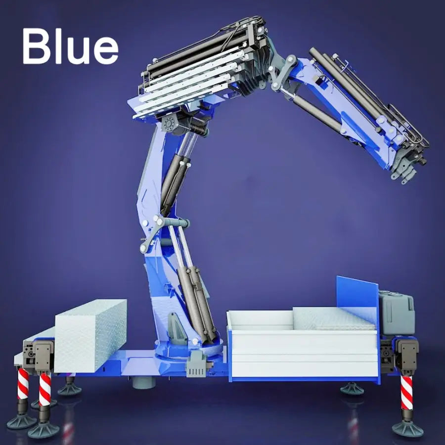 1/14 RC Hydraulic Trailer Crane 8x8 - Blue - toys