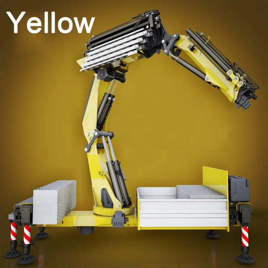 1/14 RC Hydraulic Trailer Crane 8x8 - Yellow - toys