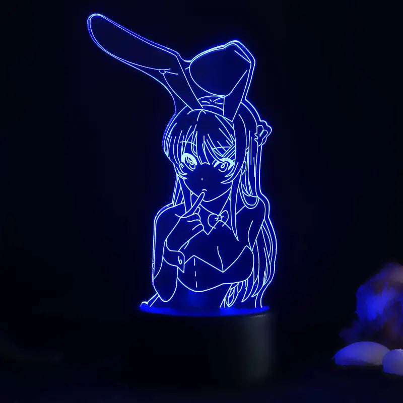 3D night lamp Anime heroes - 01 / Black Base 7Colors - Toys