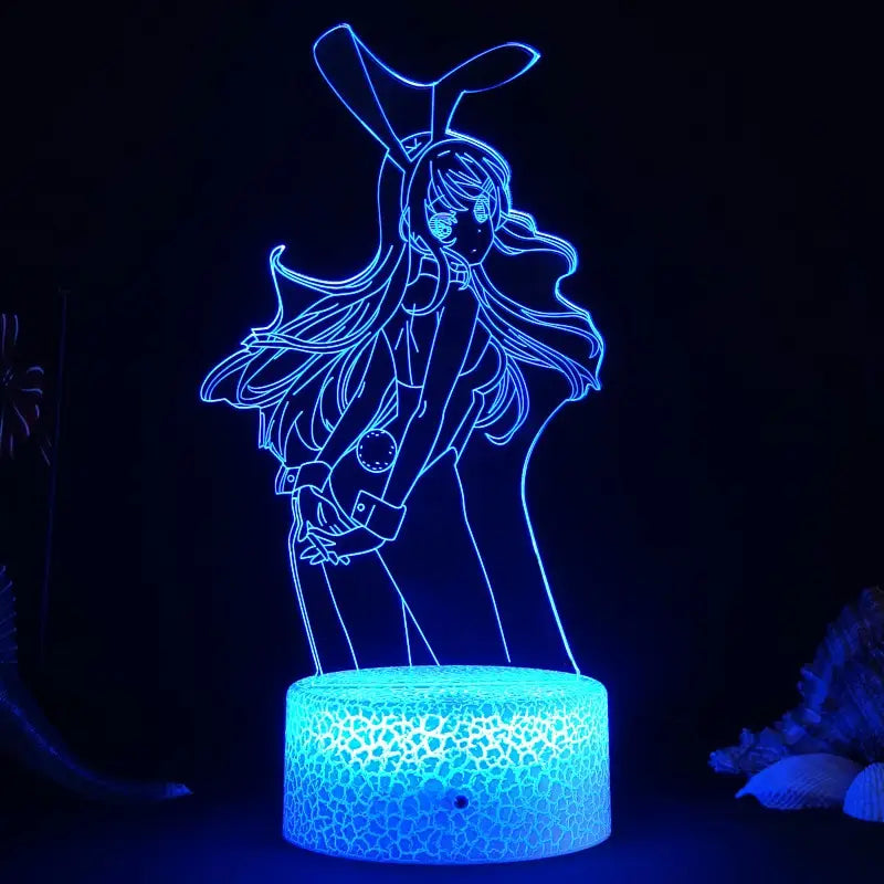 3D night lamp Anime heroes - 08 / Black Base 7Colors - Toys
