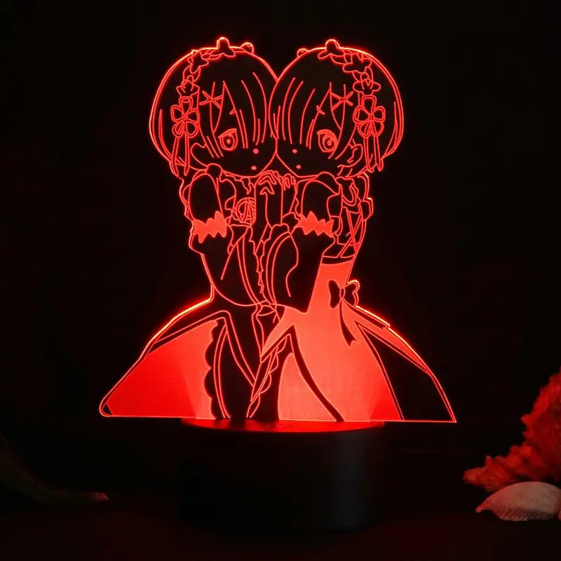 3D night lamp Anime heroes - 11 / Black Base 7Colors - Toys