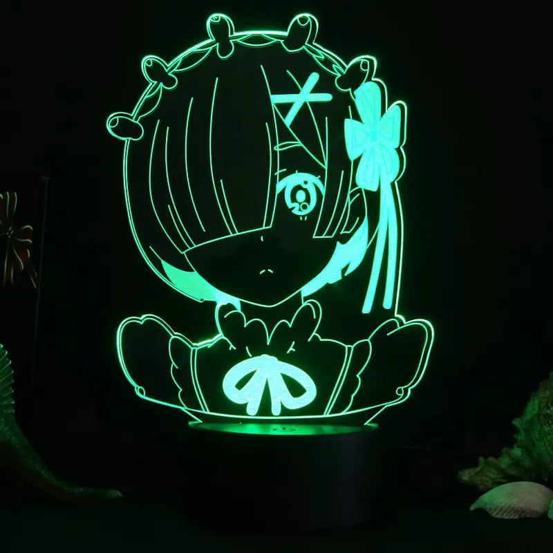 3D night lamp Anime heroes - 13 / Black Base 7Colors - Toys