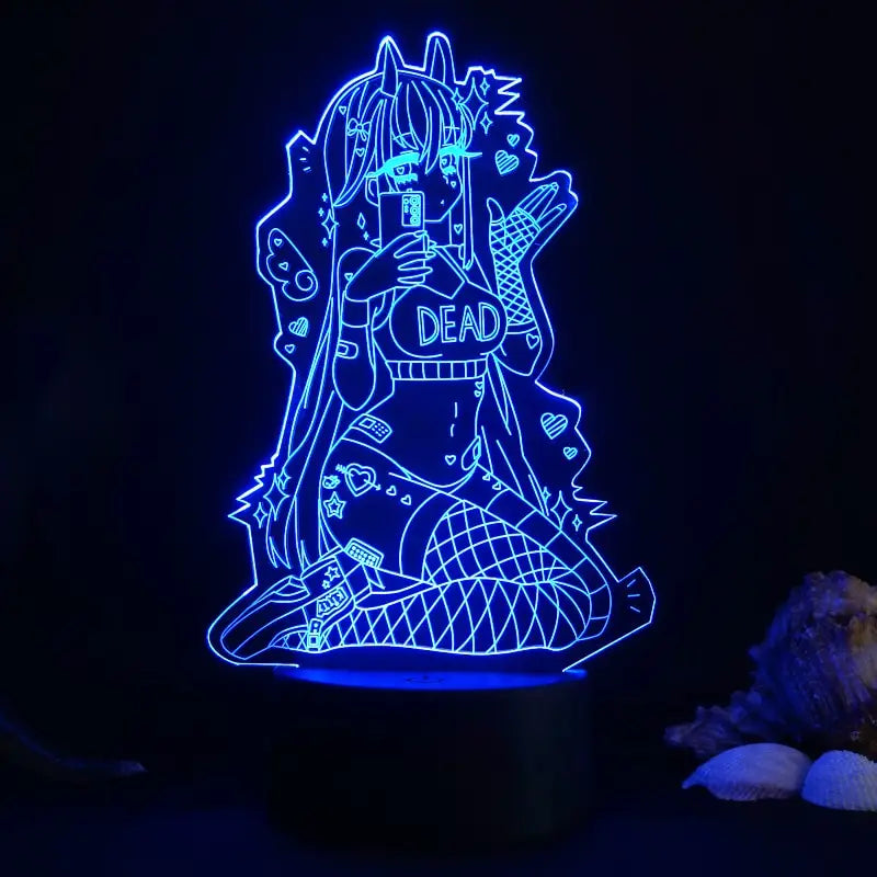 3D night lamp Anime heroes - 15 / Black Base 7Colors - Toys