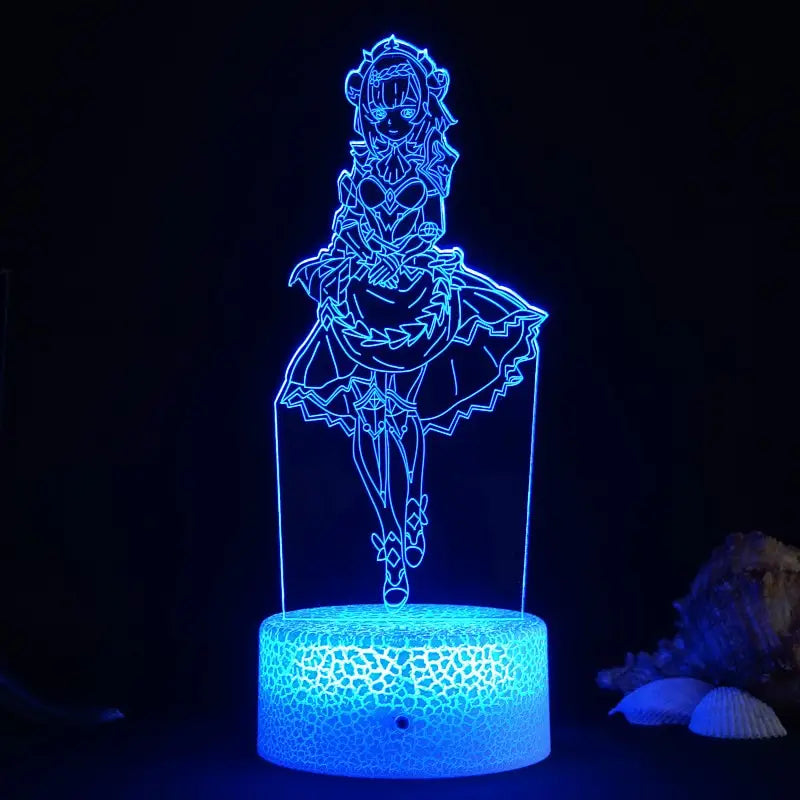 3D night lamp Anime heroes - 21 / Black Base 7Colors - Toys