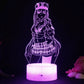 3D night lamp Anime heroes - 26 / Black Base 7Colors - Toys