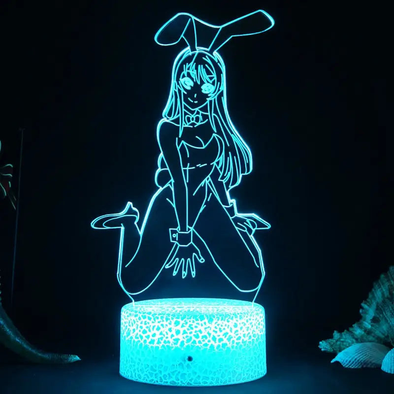 3D night lamp Anime heroes - 30 / Black Base 7Colors - Toys