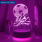 3D night lamp Night Football - White LED / 7 Color No Remote