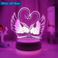 3D night lamp Night Swans - 7 Color No Remote / White LED