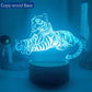 3D night lamp Night Tiger - 7 Color No Remote / Copy Wood -