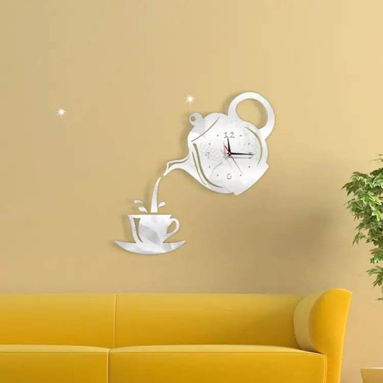 3D Wall Frameless Clock - Coffee silver / 16 inch - toys