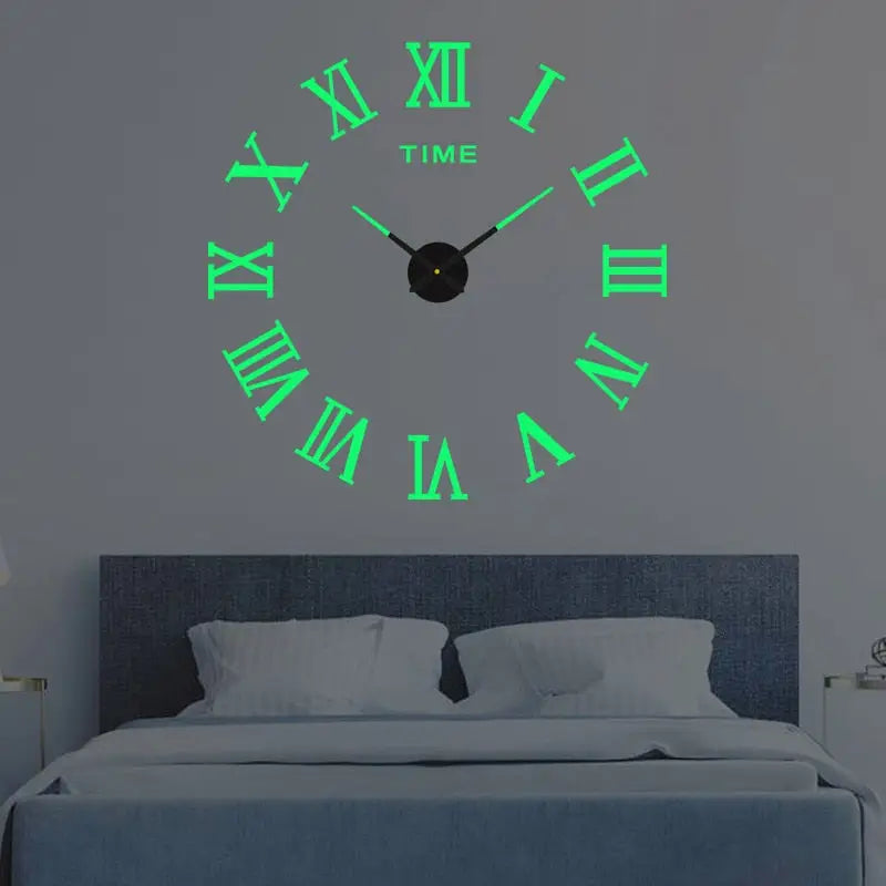 3D Wall Frameless Clock - Roman number luminou / 16 inch -