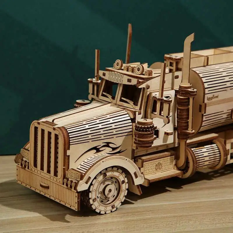 3D wooden truck puzzle - toys