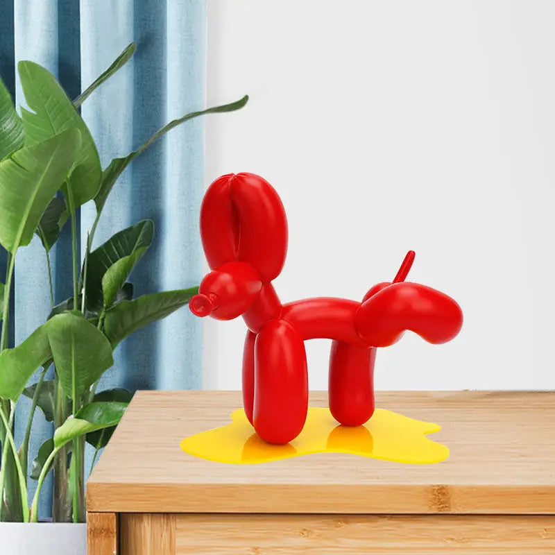 Abstract Peeing Balloon Dog - Red - toys