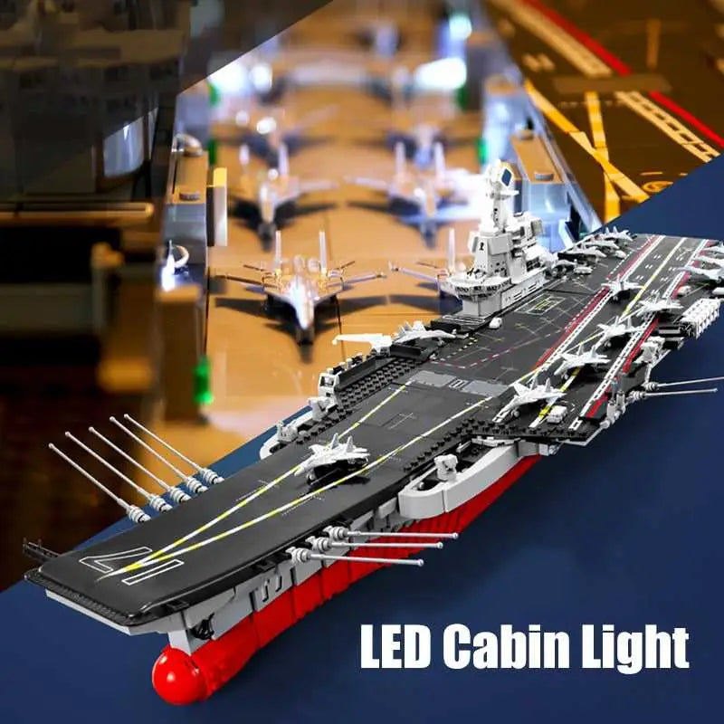 Aircraft carrier Shandong with backlight - toys