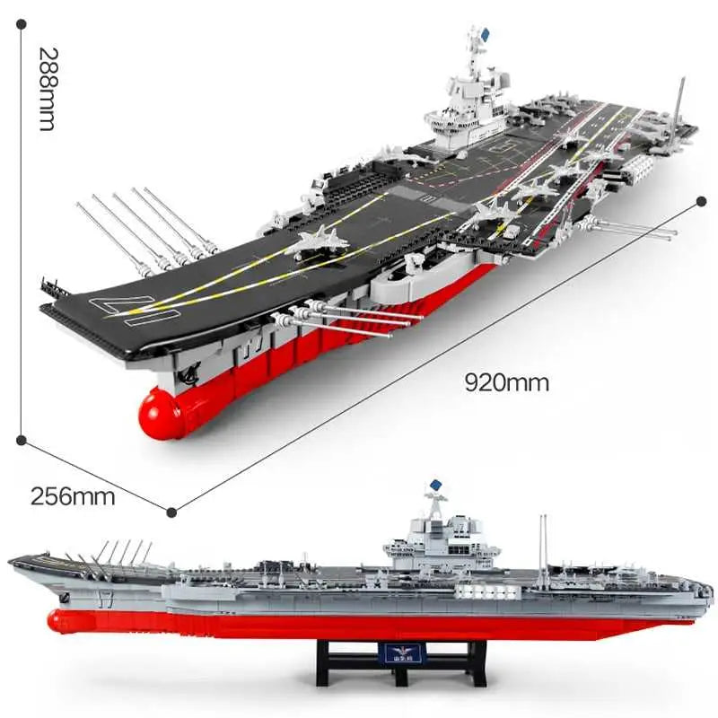 Aircraft carrier Shandong with backlight - toys