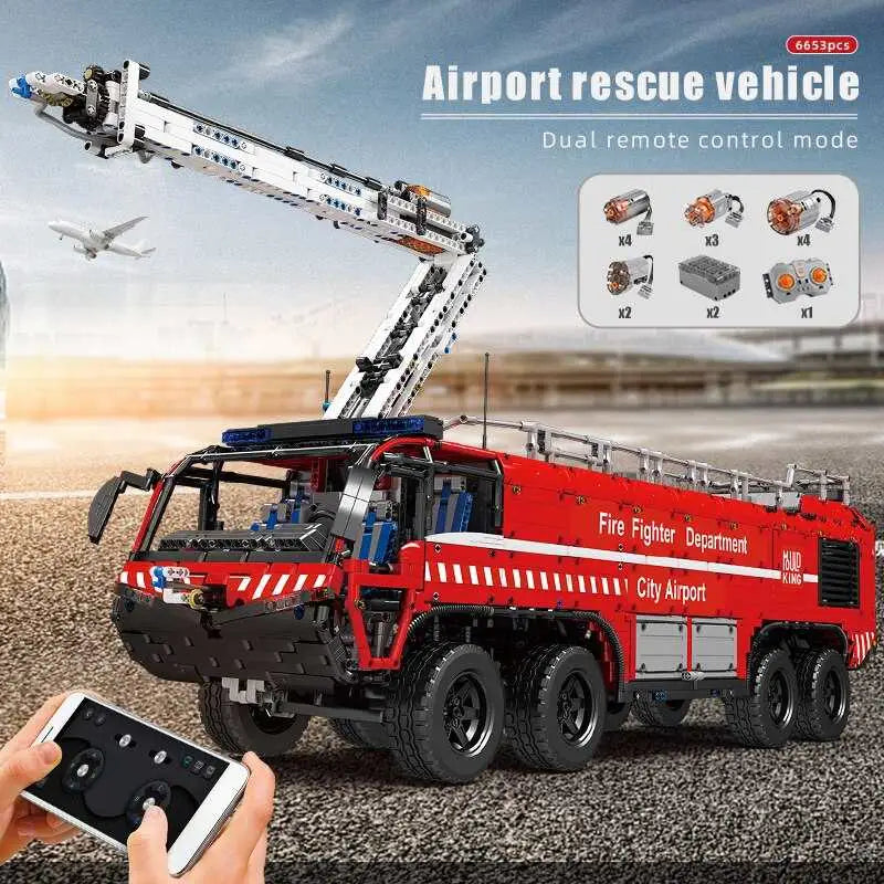Airport fire truck on remote control - toys