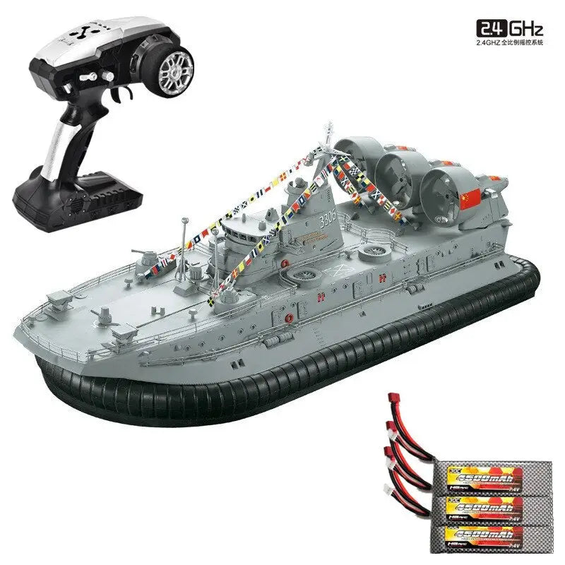 Amphibious hovercraft of the ZUBR class with RC - gray Boat