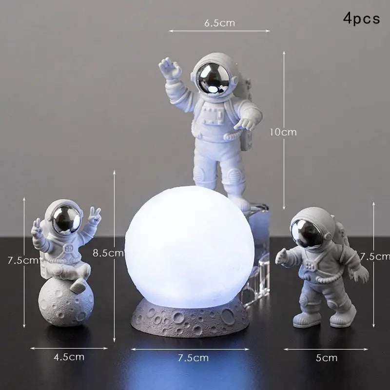 Astronauts Lamp Set - Astronaut Silver 4PC - toys