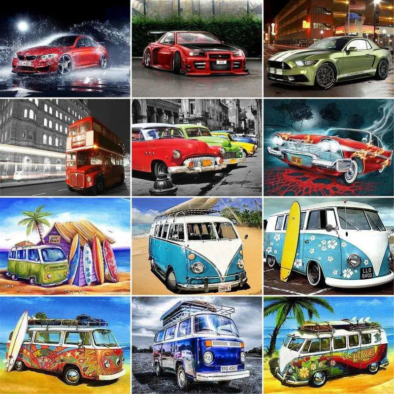 Awesome cars - paintings drawings by numbers - toys