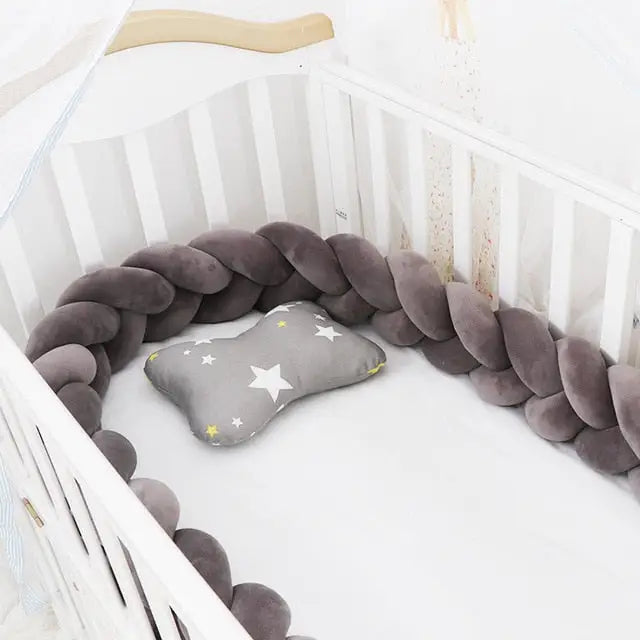 Baby crib bumper - Dark Gray / 1M - toys