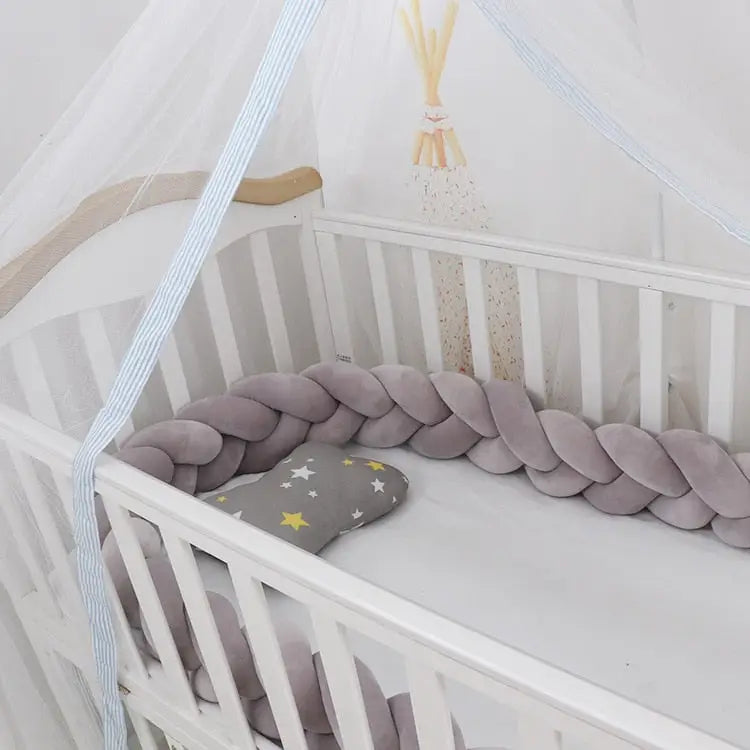 Baby crib bumper - Light Gray / 1M - toys