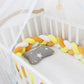 Baby crib bumper - Mustard Yellow White / 1M - toys