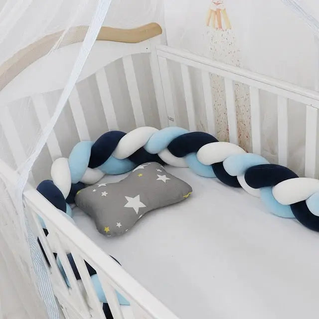 Baby crib bumper - Navy Blue White Sky / 1M - toys