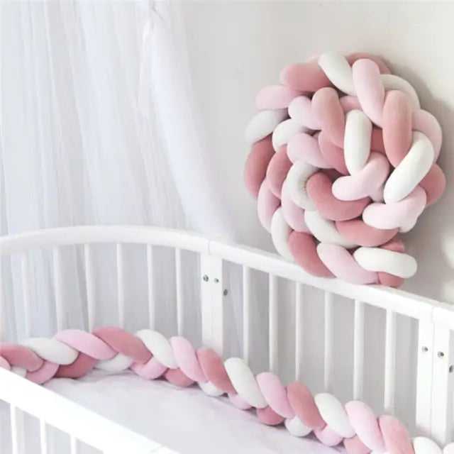 Baby crib bumper - Pink White Mauve / 1M - toys