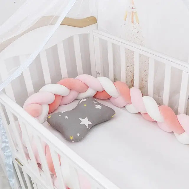 Baby crib bumper - Pink White Orange / 1M - toys