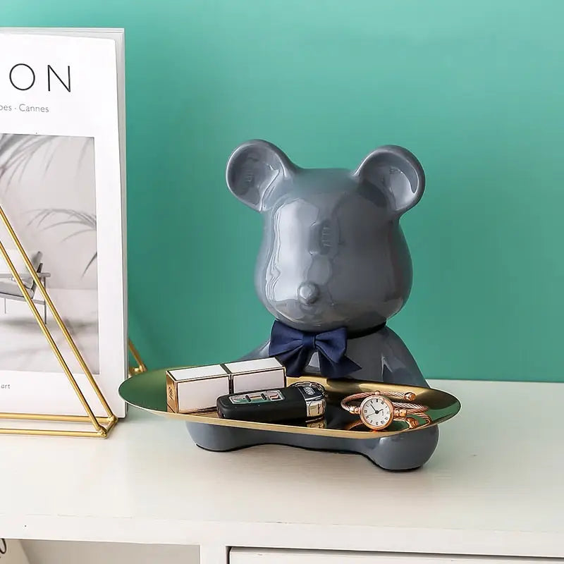Bear Figurine for Jewelry - Starry grey 1 - toys