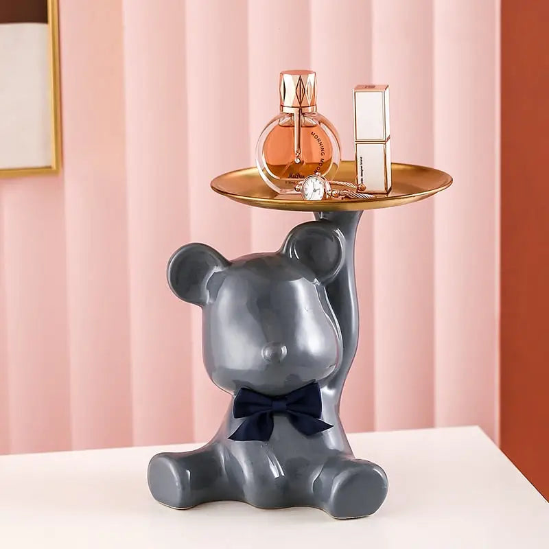 Bear Figurine for Jewelry - Starry grey - toys