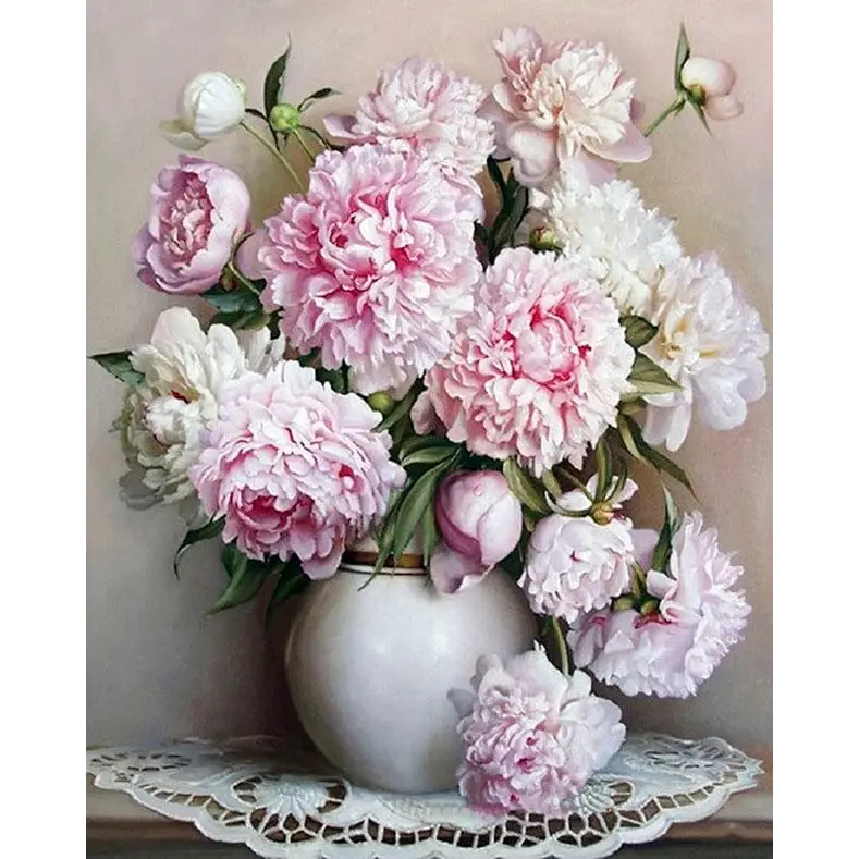 Beautiful flowers - painting by numbers - 27 / 40x50cm diy