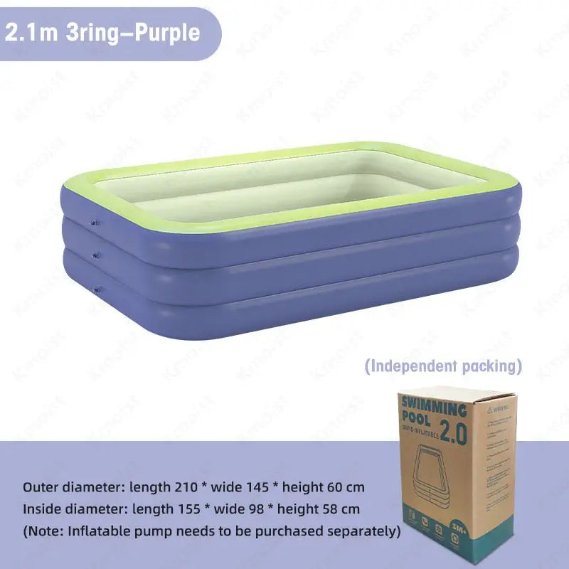 Big Swimming Pools Large 3M - Purple 2.1M 3Layers - toys