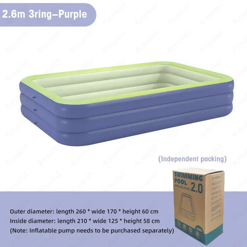 Big Swimming Pools Large 3M - Purple 2.6M 3Layers - toys