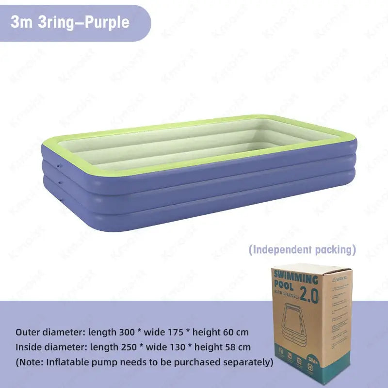 Big Swimming Pools Large 3M - Purple 3Layers - toys