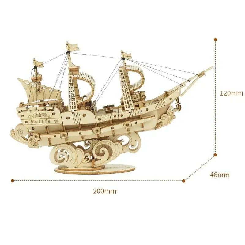 Boat & Ship model toys for children and adults - 3D wooden