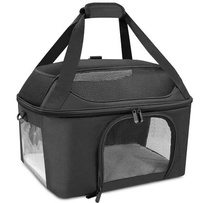 Breathable Pet Carrier Bag - Black - toys
