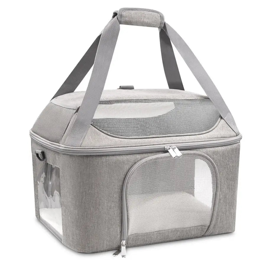 Breathable Pet Carrier Bag - Gray - toys