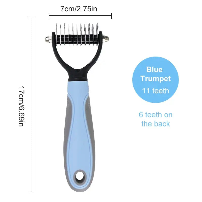 Brush hair remover and care for pets - small blue - toys