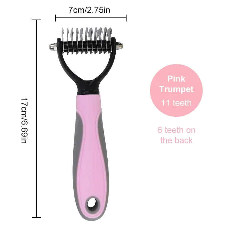 Brush hair remover and care for pets - small pink - toys
