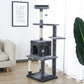 Cat tower with a big cat apartment - toys
