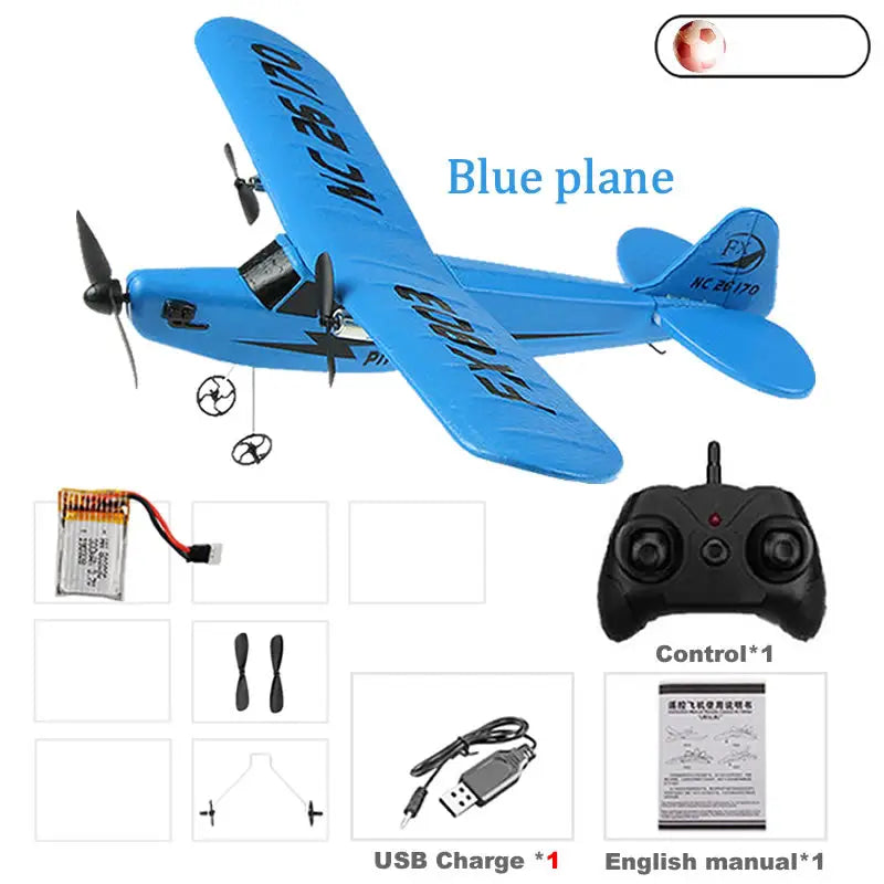 Cessna 182 radio-controlled aircraft - Blue 1 battery - toys